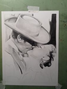pencil portrait of gone with the wind nearly done